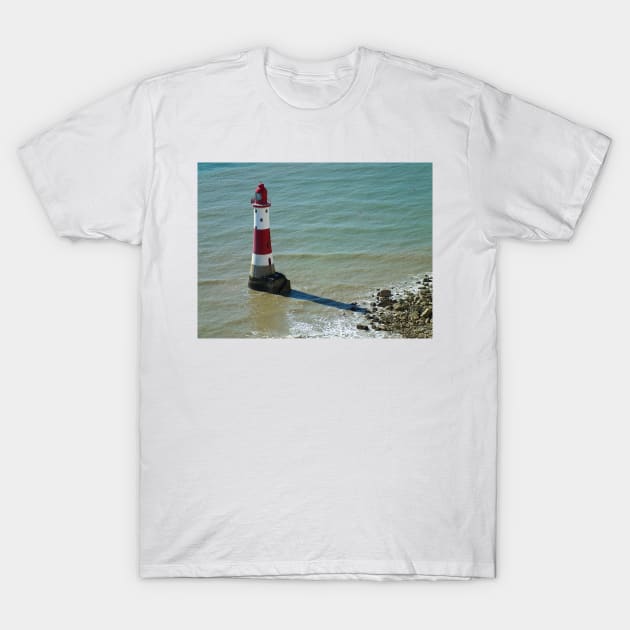 Beachy Head Lighthouse T-Shirt by Ludwig Wagner